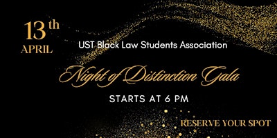 Imagem principal do evento UST BLSA's Night of Distinction Gala