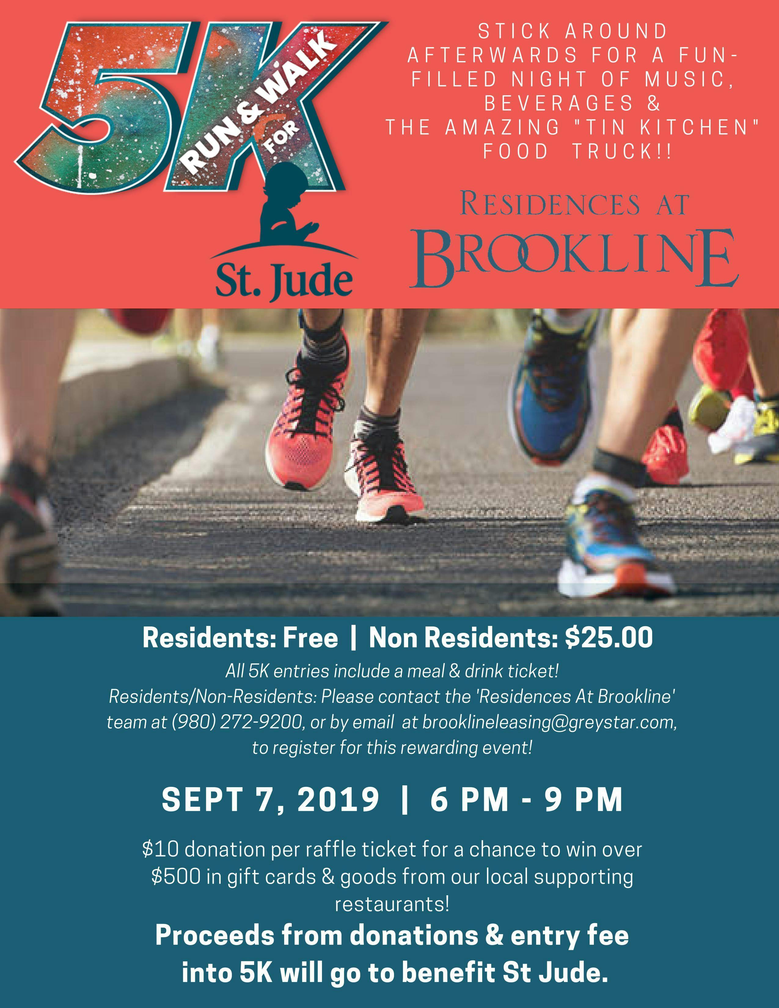 5K to Benefit St. Jude hosted by Residences at Brookline