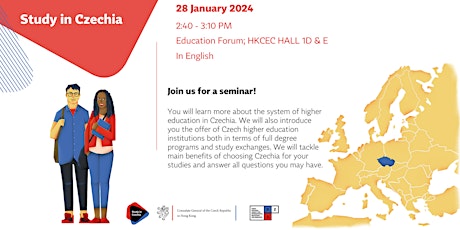 HKTDC Education & Career Expo 2024 Seminar: Study in Czechia primary image