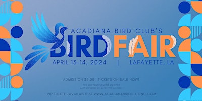 Primaire afbeelding van Acadiana Bird Club's 2024 Spring Bird Fair