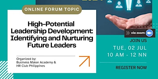Primaire afbeelding van High-Potential Leadership Dev't: Identifying and Nurturing Future Leaders