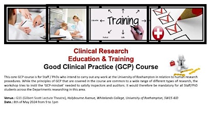 Clinical Research Education & Training Good Clinical Practice (GCP) Course
