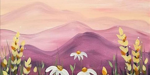 Mountain Escape in a Field of Flowers - Paint and Sip by Classpop!™ primary image