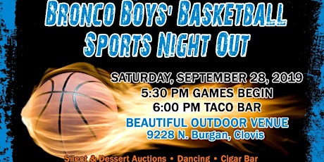 Broncos Boys' Basketball Dinner Fundraiser A Sports Night Out 2019 primary image