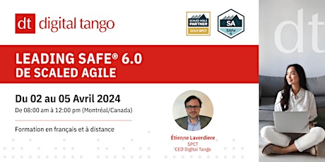 Leading SAFe® (SAFe SA 6.0) de Scaled Agile, à distance