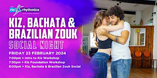 Kiz, Bachata and Zouk Social Night // with 2 x Kiz Workshops primary image