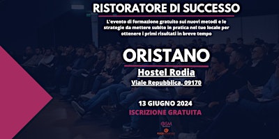 Imagen principal de Ristoratore di Successo - Oristano | 13/06/24