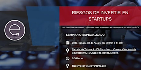 Imagen principal de ONLINE - RIESGOS DE INVERTIR EN STARTUPS, APRENDE A INVERTIR EN STARTUPS!