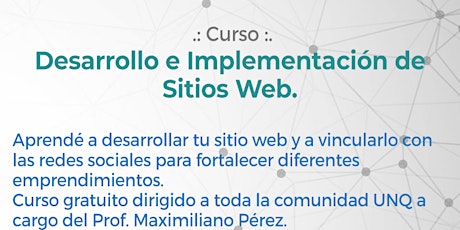 Imagen principal de Curso Desarrollo e implementación de sitios web.