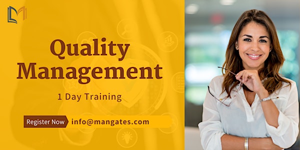 Quality Management 1 Day Training in Ann Arbor, MI