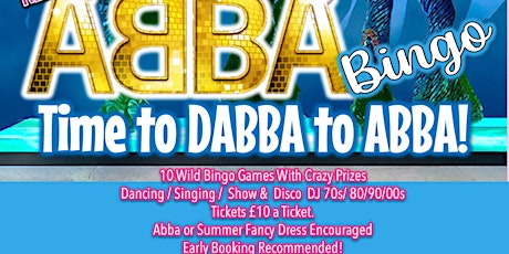 2024 CRAZY BINGO- Dabba to ABBA Friday 26th July