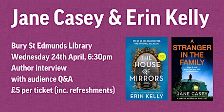 Author event with Jane Casey & Erin Kelly