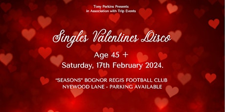 Singles Disco  Sadly Cancelled by venue provider. Tickets now not on sale.