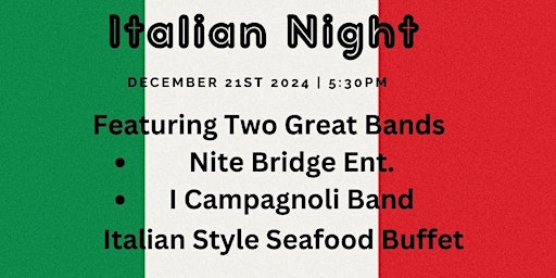 Primaire afbeelding van LaMalfa Italian Night Featuring Nite Bridge Entertainment and I Campangnoli