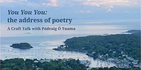“You You You: the address of poetry” – A Craft Talk with Pádraig Ó Tuama