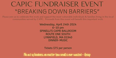 Imagem principal de CAPIC 2024 Fundraiser - "Breaking Down Barriers"