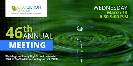 Primaire afbeelding van EcoAction Arlington 46th Annual Meeting: We All Live Upstream