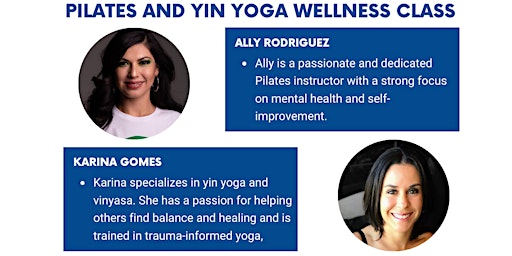 April 27th, 2024 Pilates and Yin Yoga Wellness Class (at YMCA) primary image