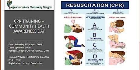 CPR TRAINING – COMMUNITY HEALTH AWARENESS DAY primary image