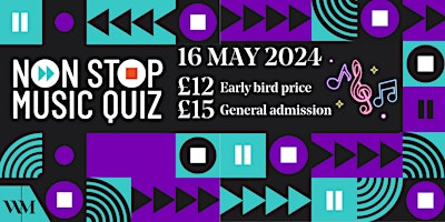 Primaire afbeelding van Non Stop Music Quiz 16 May