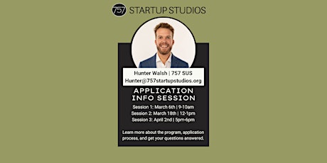 Startup Studios  Information Session for Spring 2024 Application Cycle