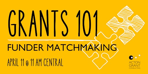 Grants 101 - Funder Matchmaking primary image