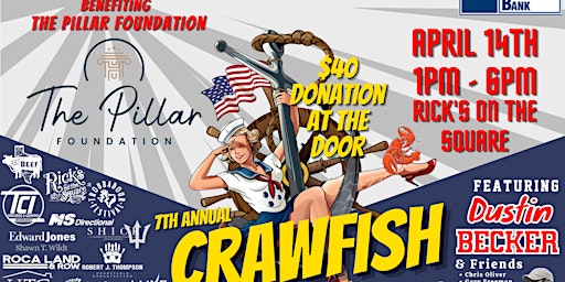 Primaire afbeelding van 7th Annual Charity Crawfish Boil & BBQ
