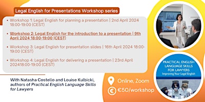 Workshop 2: Legal English for the introduction to a presentation