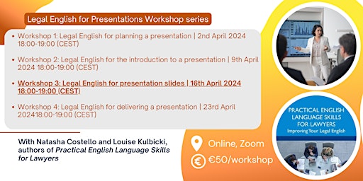 Hauptbild für Workshop 3: Legal English for presentation slides