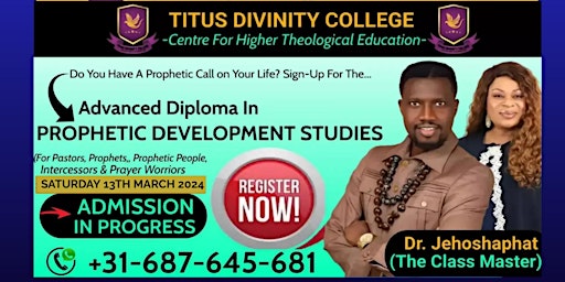 PROPHETIC DEVELOPMENT MASTERCLASS PART 2.  THE PROPHETIC VEHICLE primary image