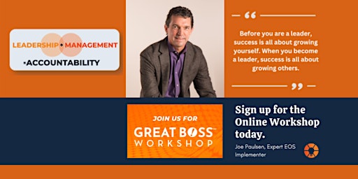 Image principale de How to Be a Great Boss Online Workshop
