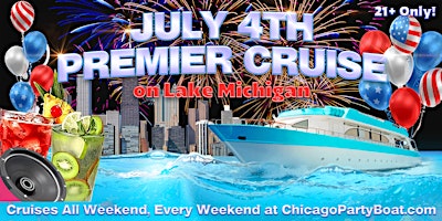 July 4th Premier Cruise on Lake Michigan | 21+ | Live DJ | Full Bar  primärbild