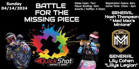 BATTLE FOR THE MISSING PIECE (Paintball Event)