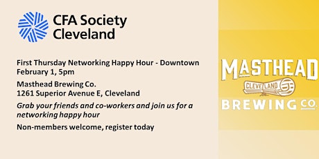 First Thursday Happy Hour, Downtown, Masthead Brewing Co primary image