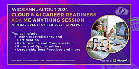 #WICxANNUALTOUR 2024: CLOUD & AI CAREER READINESS ASK ME ANYTHING primary image