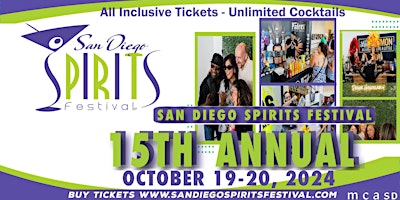 Hauptbild für 15th SAN DIEGO SPIRITS FESTIVAL, October 19-20, 2024