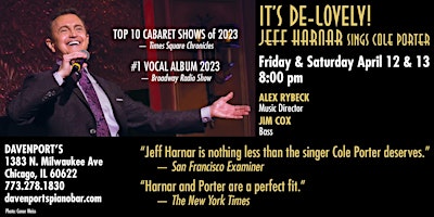 Imagem principal do evento IT’DE-LOVELY: Jeff Harnar sings Cole Porter