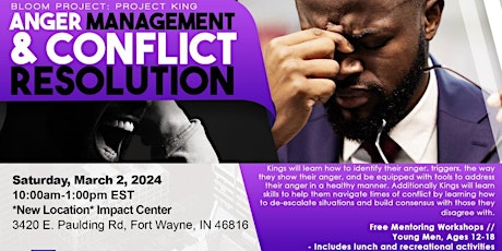 Primaire afbeelding van Project King Fort Wayne: Anger Management & Conflict Resolution