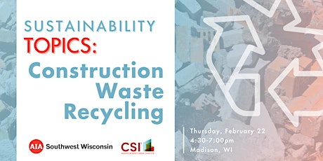 Sustainability Topics: Construction Waste Recycling primary image