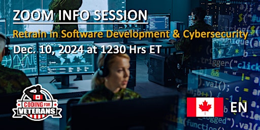 Image principale de Coding for Veterans Online Info Session - Dec. 10, 2024, at 1230 hrs ET