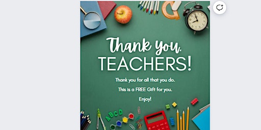 Imagem principal do evento Teacher Appreciation - Free Gift for Teachers who Pay Teachers