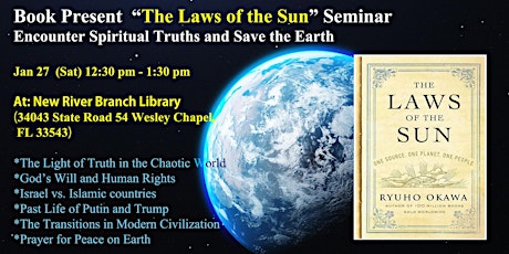 Book Present   "The Laws of the Sun" Seminar, Jan. 27(Sat) primary image