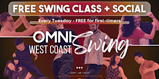 Imagem principal de FREE West Coast Swing Class + Social: May 7 @ Omni Studios