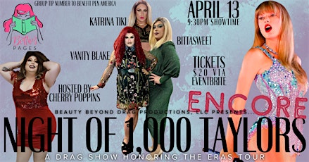 SOLD OUT! ENCORE:  Night of 1,000 Taylors - A  Show Honoring The Eras Tour!