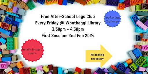 Imagem principal do evento Free After-School Lego Club at Wonthaggi Library