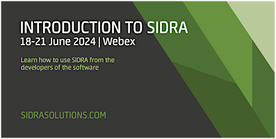 Hauptbild für INTRODUCTION TO SIDRA | June 2024