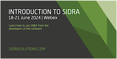 INTRODUCTION TO SIDRA | June 2024 primary image