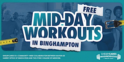 Primaire afbeelding van Free Wednesday Workouts @ Binghampton Neighborhood Health Club