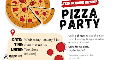 Teen Reading Kickoff Pizza Party! primary image