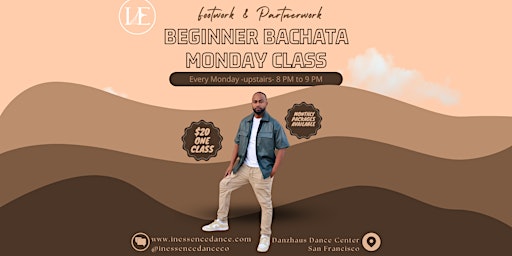 Image principale de Beginner Bachata Monday Class & Packages-April